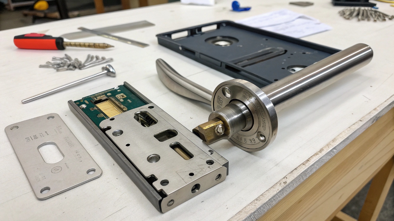 Иллюстрация основных типов дверных ручек: от накладных до врезных моделей.