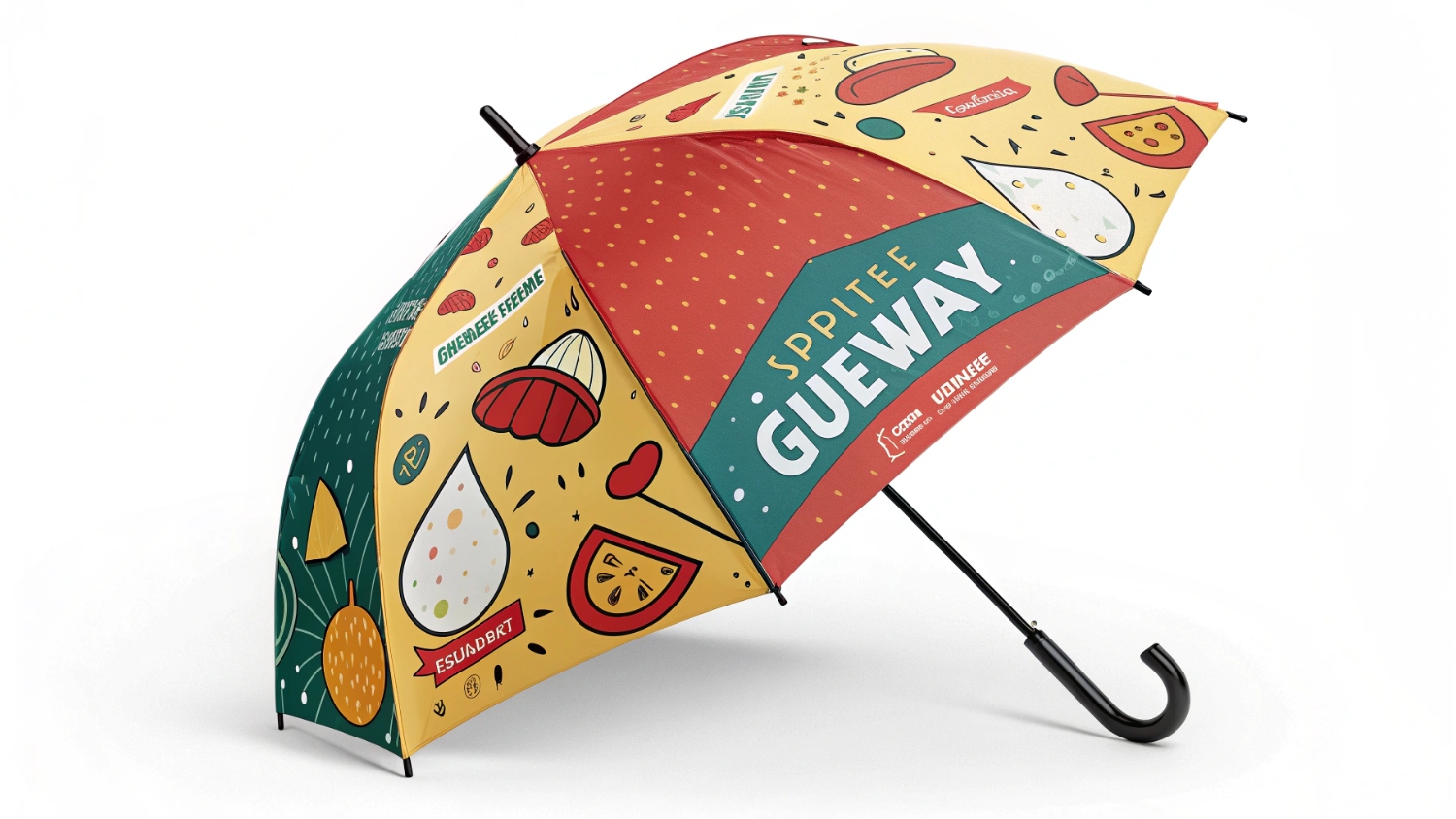 Зонт с позитивным рисунком и рекламой как эффективный промосувенир