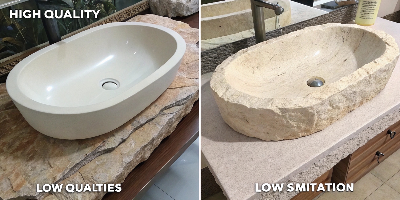 Как отличить качественную раковину из искусственного камня от дешёвой подделки