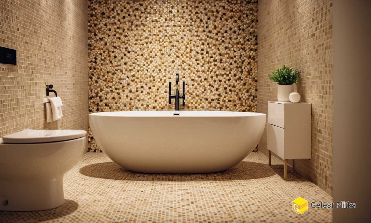 Идеи бюджетного ремонта туалета с мозаикой под камень