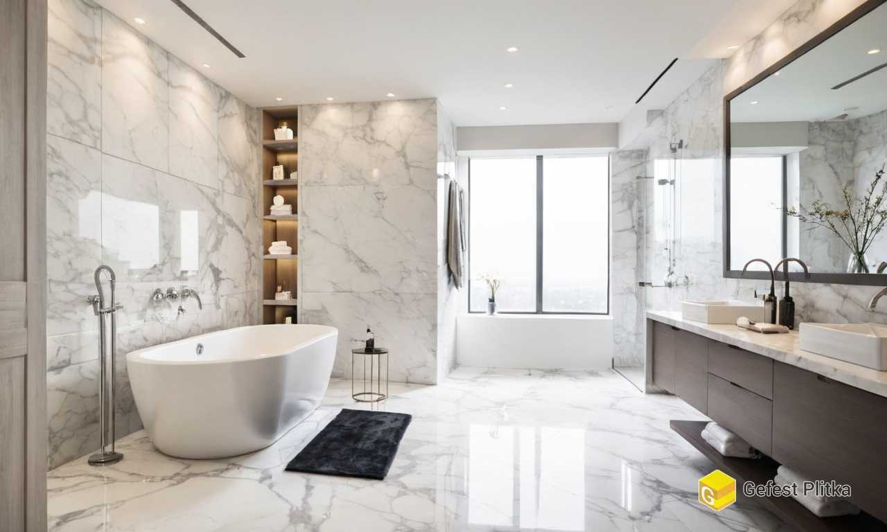 Черный керамогранит под мрамор смелое решение для ванной комнаты Черный керамогранит под мрамор смелое решение для ванной комнаты