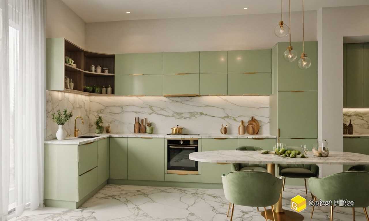 Подходит ли глянцевая плитка для маленькой кухни