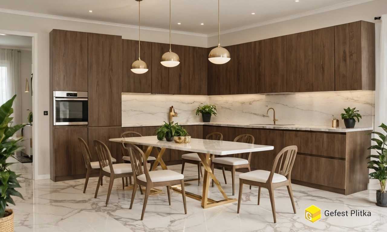 Как сделать кухню стильной с помощью глянцевой плитки