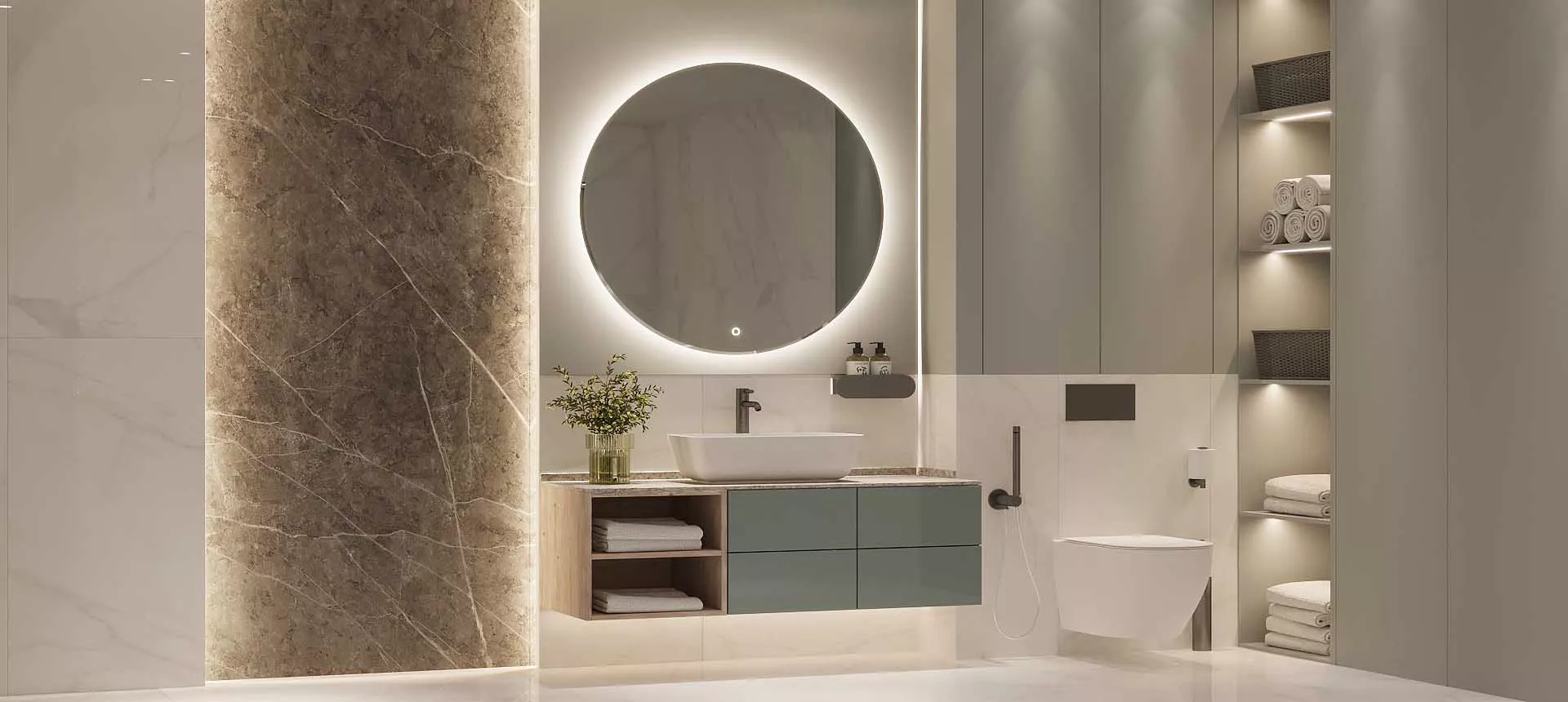 Как сделать ремонт ванной комнаты с использованием подсветки: модные и оригинальные решения