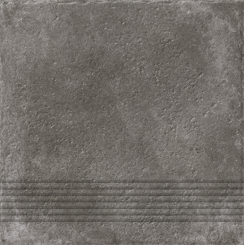 CP4A516 Ступень Carpet рельеф, темно-коричневый 29,8x29,8 Cersanit