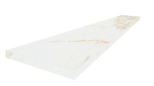 620070002824 Керамогранит Канова Уайт Ступень угловая левая Натуральный 120x33 ColiseumGres