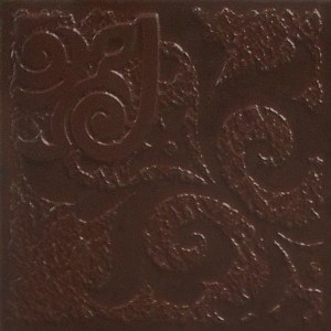 Клинкерная плитка Бордюр Каир 4Д коричневый 14,7x14,7 Керамин
