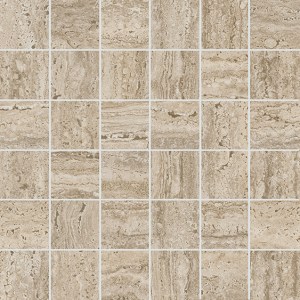 KMD2MSA009GR Керамогранит Декор Про Травертин мозаичный бежевый матовый обрезной 30x30 Kerama Marazzi