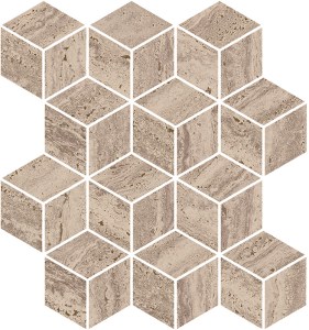 KMD2MSM017BR Декор Про Травертин мозаичный бежевый тёмный матовый обрезной 37x34,5 Kerama Marazzi