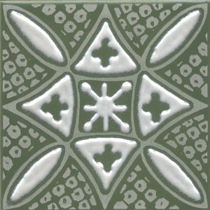 KMD3STA019GN Керамогранит Декор Бахия 2 зелёный глянцевый 9,8x9,8x0,7 Kerama Marazzi