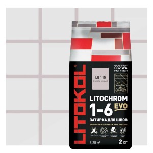 Затирка LITOCHROM 1-6 EVO LE.115 Cветло-серый, 2кг