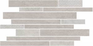 Керамогранит Ламелла серый светлый мозаичный 50,2x25 декор